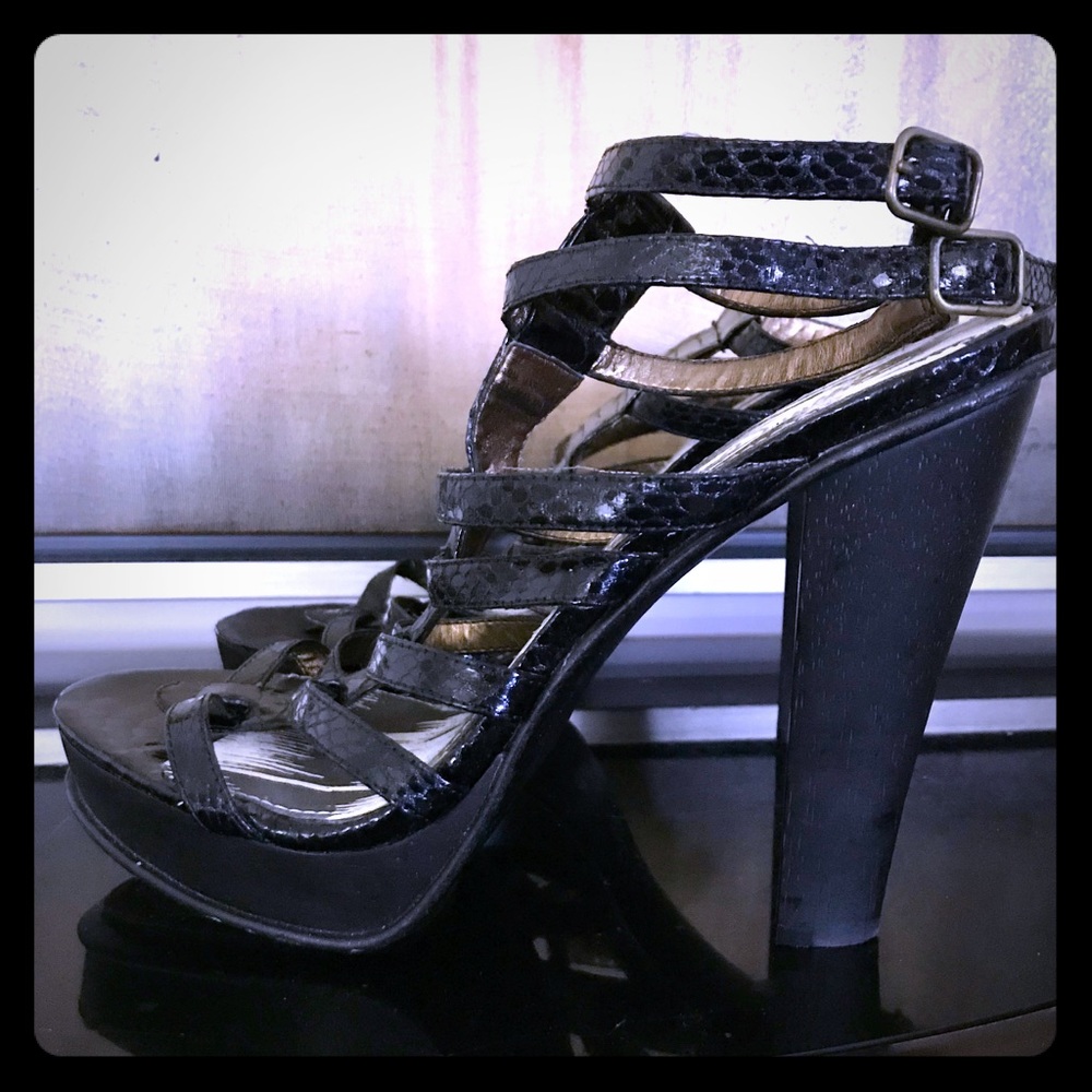 Sam Edelman Black Platform Gladiator Sandal